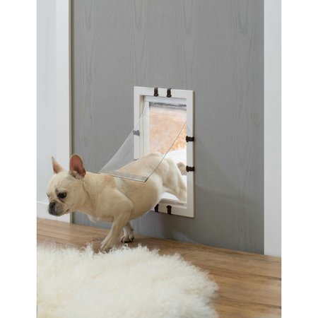 PAWSMARK Plastic Pet Door with Soft Window Flap for Interior or Exterior QI003707